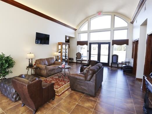 Entry to the Reflection Pointe gathering center